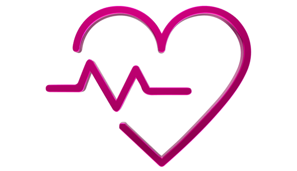 Heart rate pulse on transparent background png