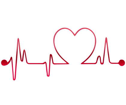 Pulse or heartbeat linear icon. Outline Pulse logo concept for Health and Medical on Transparent Background png