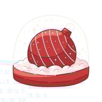 crystal ball christmas icon vector
