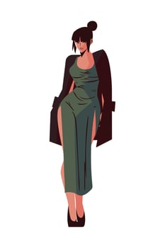 woman with coat vector