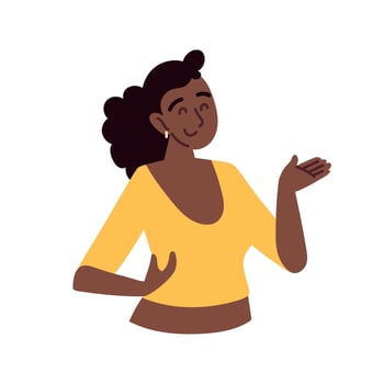 happy african woman vector