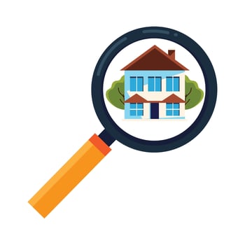 searching house real estate vector