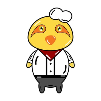 cute vector of chicks turning chef