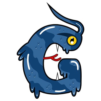 cute monster letter G.eps vector