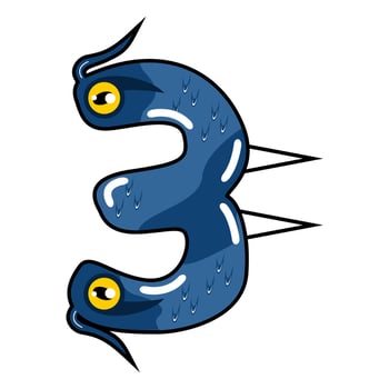 cute monster vector number 3