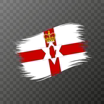 Northern Ireland national flag. Grunge brush stroke. vector