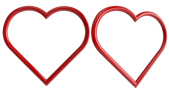 Hearts realistic decoration Transparent PNG