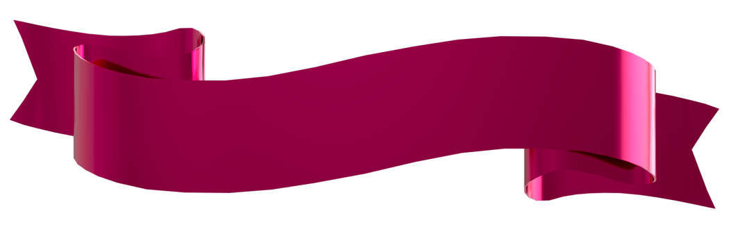 3D Realistic, shiny ribbon on transparent background png