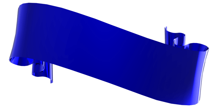 3D Realistic, shiny ribbon on transparent background png