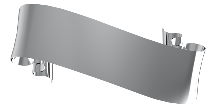 3D Realistic, shiny ribbon on transparent background png