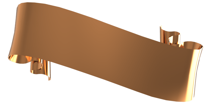 3D Realistic, shiny ribbon on transparent background png