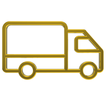 3D Delivery truck icon png on Transparent Background
