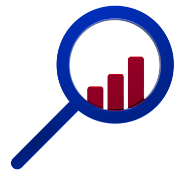 3d Business research icon on transparent background png