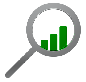 3d Business research icon on transparent background png