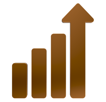 3D Profits PNG icon isolated on transparent background