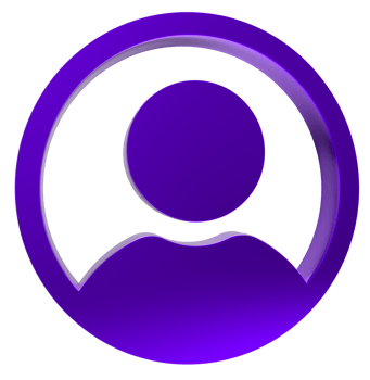 3D User icon on transparent background png