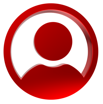 3D User icon on transparent background png