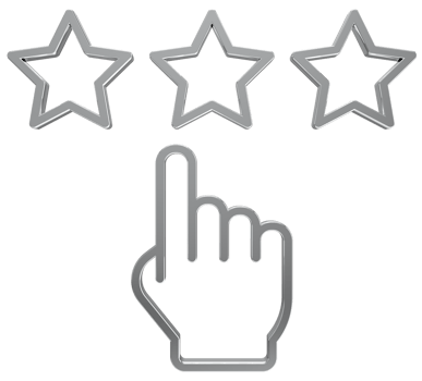 3 Star rating star 3D illustration png on transparent background