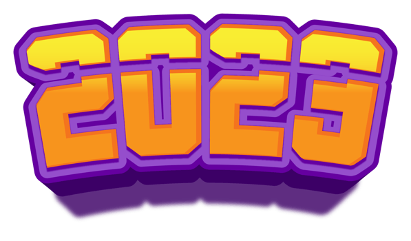 2023 happy new year eve gold purple text glitter shiny png
