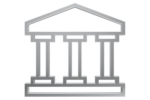 3D Bank icon illustration on transparent background png