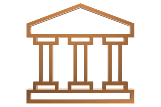 3D Bank icon illustration on transparent background png
