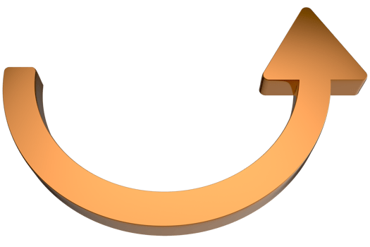 3D arrow icon on Transparent PNG background