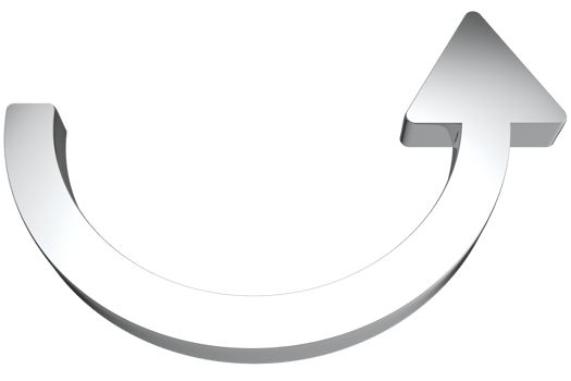 3D arrow icon on Transparent PNG background