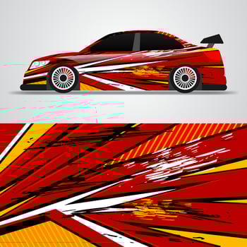 Sport Car Decal Template vector
