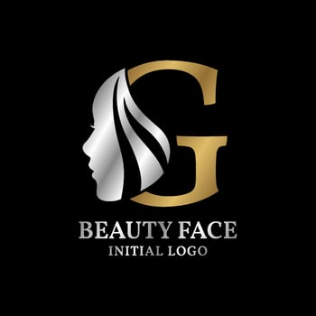 letter G beauty face initial vector logo design element