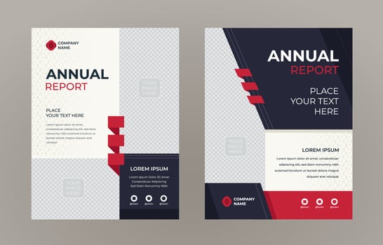 Flat Annual Report Cover vector