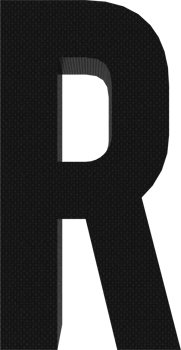Letter R Nylon Weave 3D Render png