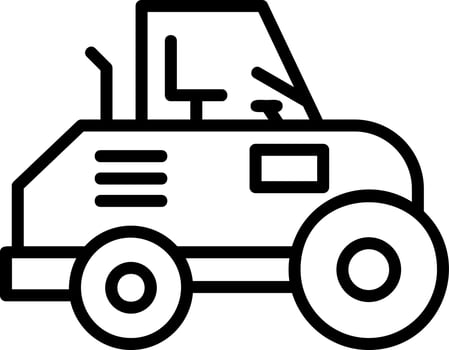 Road Roller Vector Icon Design