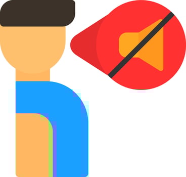 No Speak Vector Icon Design