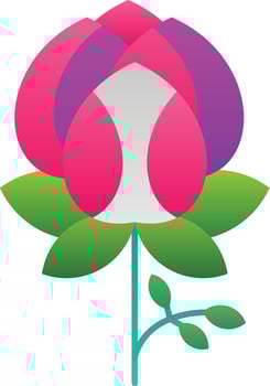 Peony Vector Icon Design