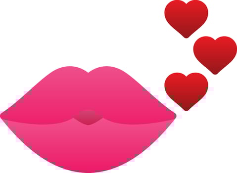 Kiss Vector Icon Design
