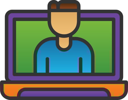 Video Call Vector Icon Design