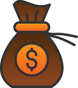 Money Bag Vector Icon Design