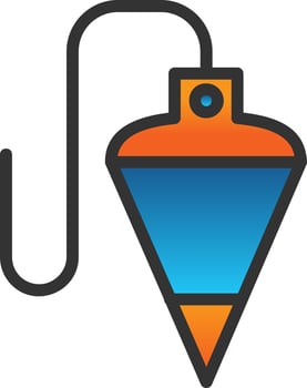 Plumb Bob Vector Icon Design