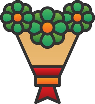 Bouquet Vector Icon Design