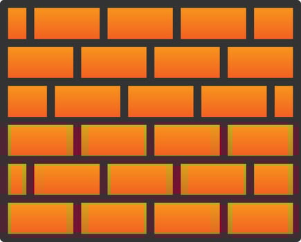 Brickwall Vector Icon Design