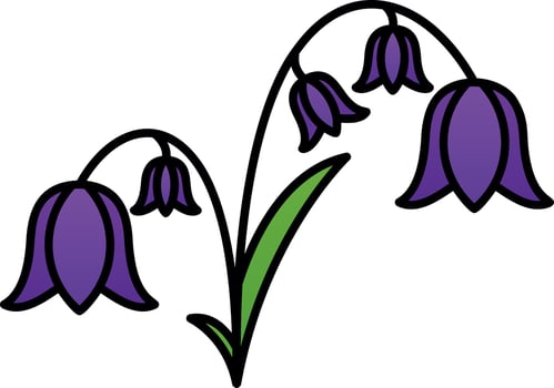 Bluebell Vector Icon Design