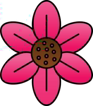 Cherry Blossom Vector Icon Design