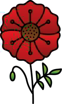 Poppy Vector Icon Design