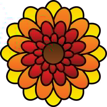 Chrysanthemum Vector Icon Design