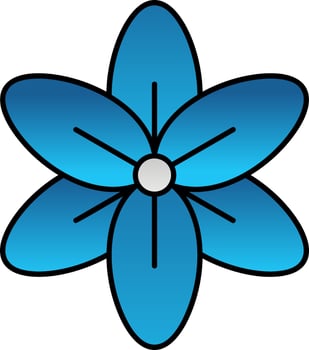 Delphinium Vector Icon Design