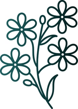 Alpine Forget Me Not Vector Icon Design