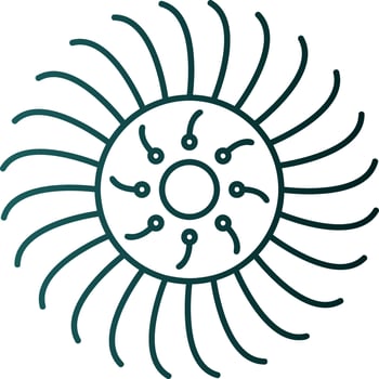 Anemone Vector Icon Design