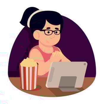 girl watch movie vector