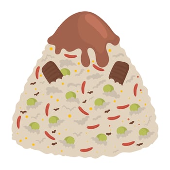 zongzi with sauce vector