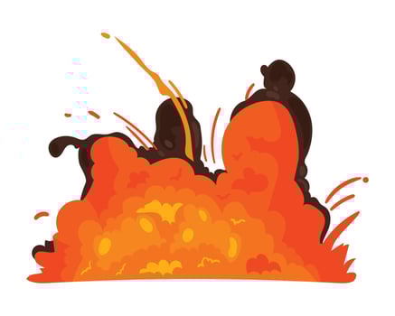 explosion flames icon vector